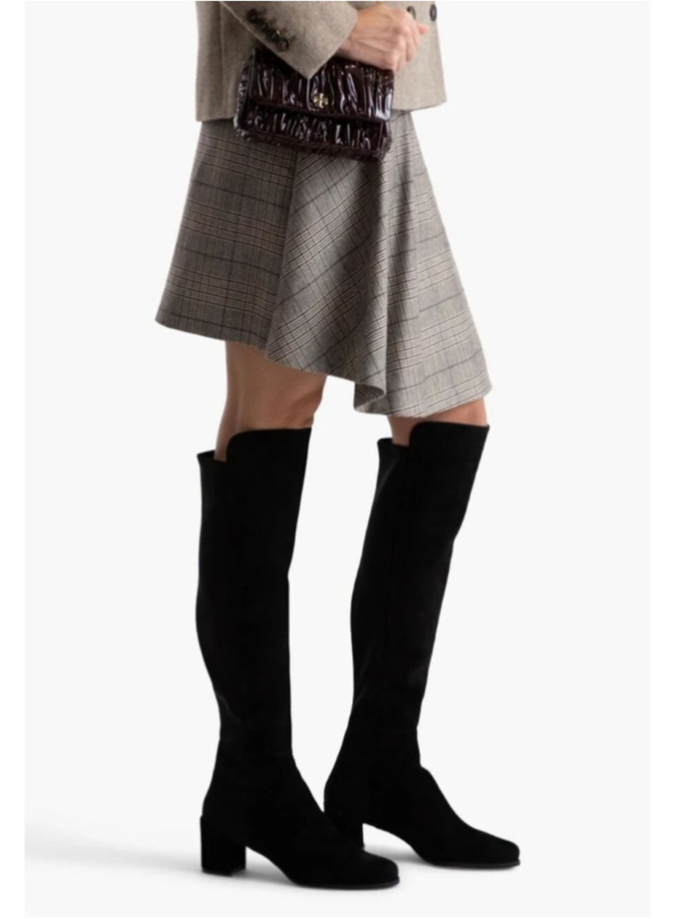 Stuart Weitzman Black Suede Reserve Over the Knee Boot size 6.5